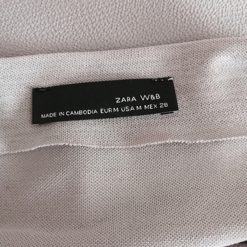 Zara Asymmetrical Dress in Soft Gray - Picture 4 of 5